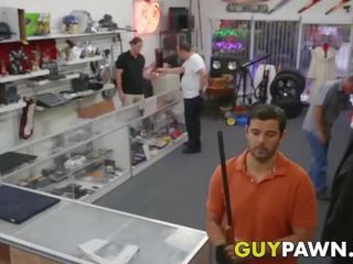 Pretty pawnee slammed by shop owners