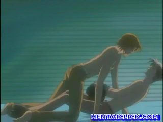 Anime gay having hardcore anal xxx film on couch