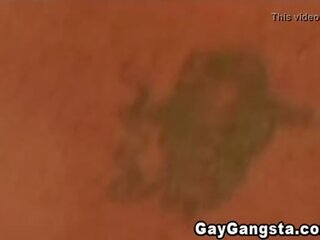 Homosexual gangsta disfruta anal follando