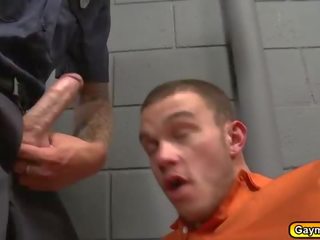 Prison gay foursome blowjob and anal fuck