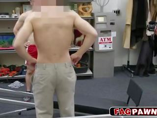 Muscle hunk banged in pawn shop