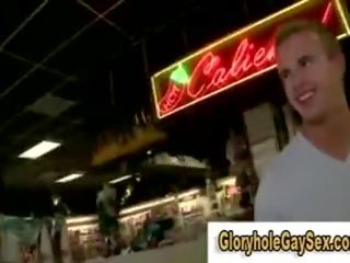 Call girl cons straighty into gay Gloryhole bj