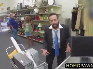 Grown-up man fucked pawnshop owner