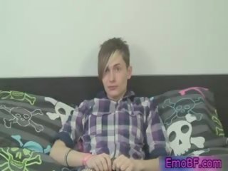 Perky Homo Emo Teen Stroking On Couch 14 By Emobf