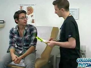 College boy Receives Down To His Underwear In The Doctor\'s Office.